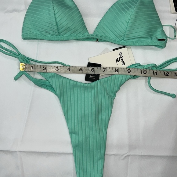 Rip Curl Premium Surf Banded Fixed Tri Bikini top & Bare Bikini Bottom, SMALL - Picture 5 of 13